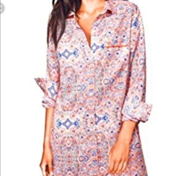 Victoria’s Secret The Mayfair Button Down Sleep Pajama sleepshirt Large - Picture 3 of 8